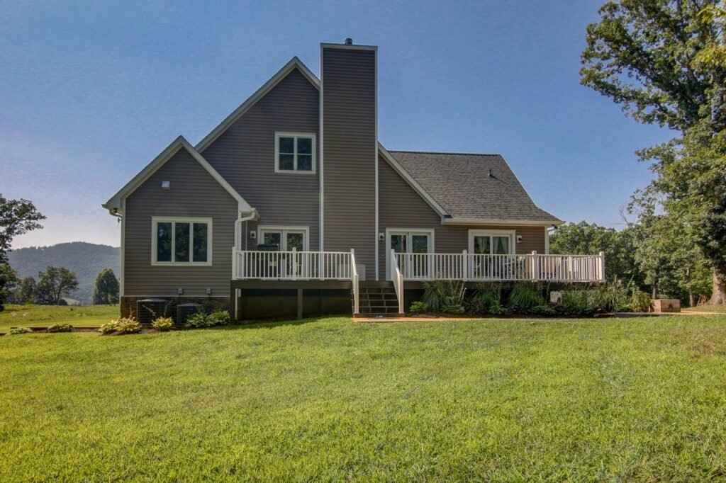 Exterior of house with beautiful landscaping